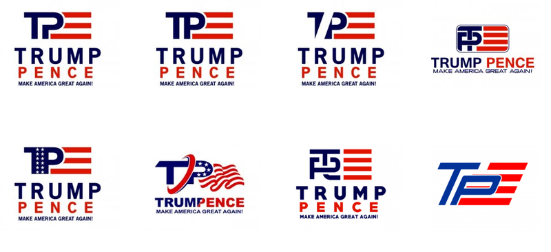 Trump Pence logos (Screenshot: LogoMyWay)